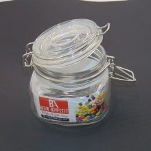 Bon Appetit Glass Clip Jars set of 3  0.5L, 0.75L & 1L, with Clip lock Allows jar to stay airtight
