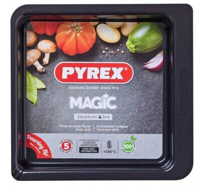 Pyrex Magic Non-Stick Square Roasters oven Baking Tray 24cmx24cm