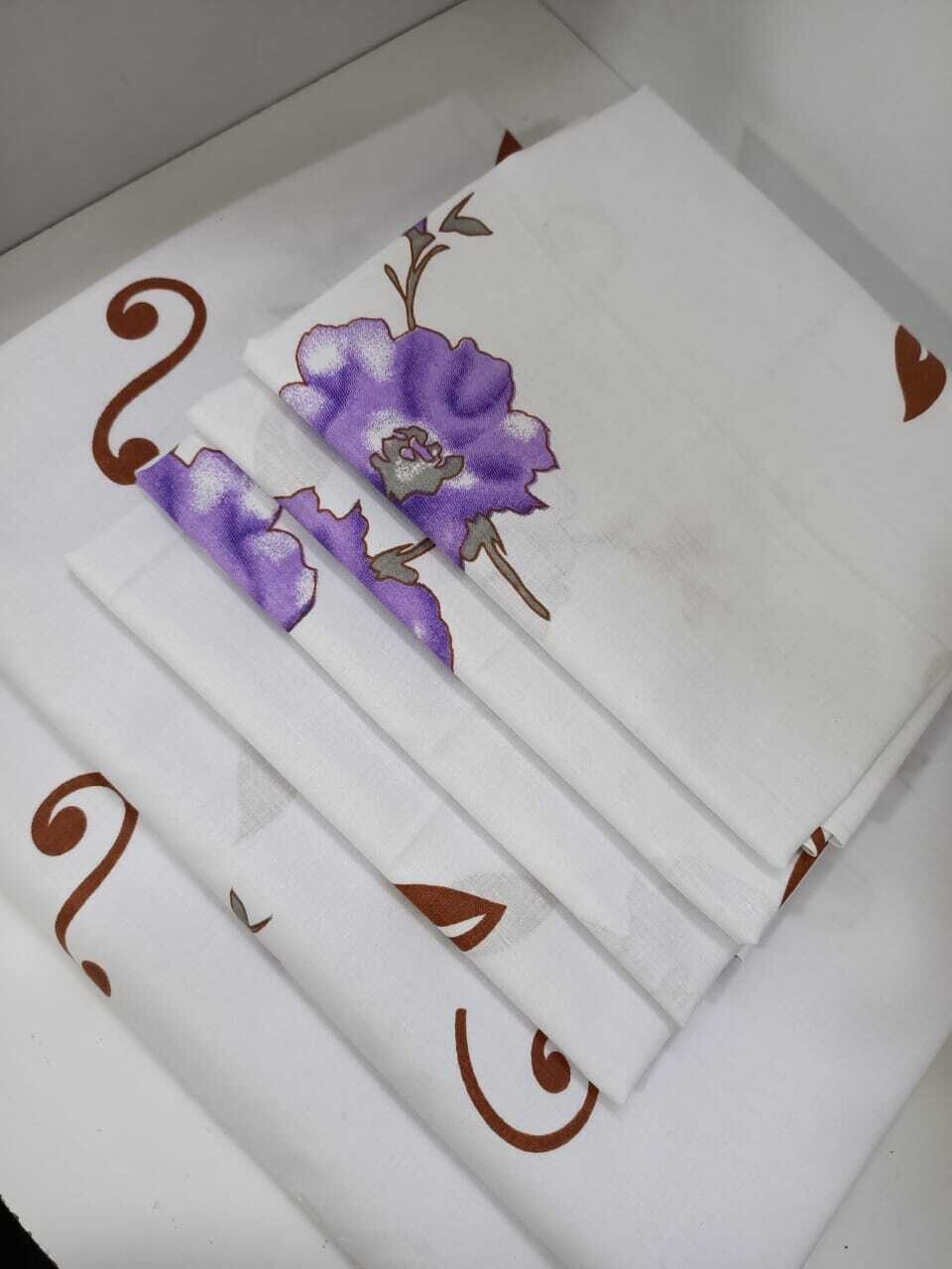 KING SIZE printed cotton Bed sheets 2 sheets, 4 pillow cases #DON2