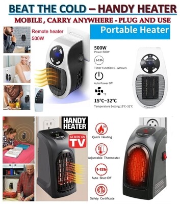 Handy heater Portable heater with remote control 5W00W