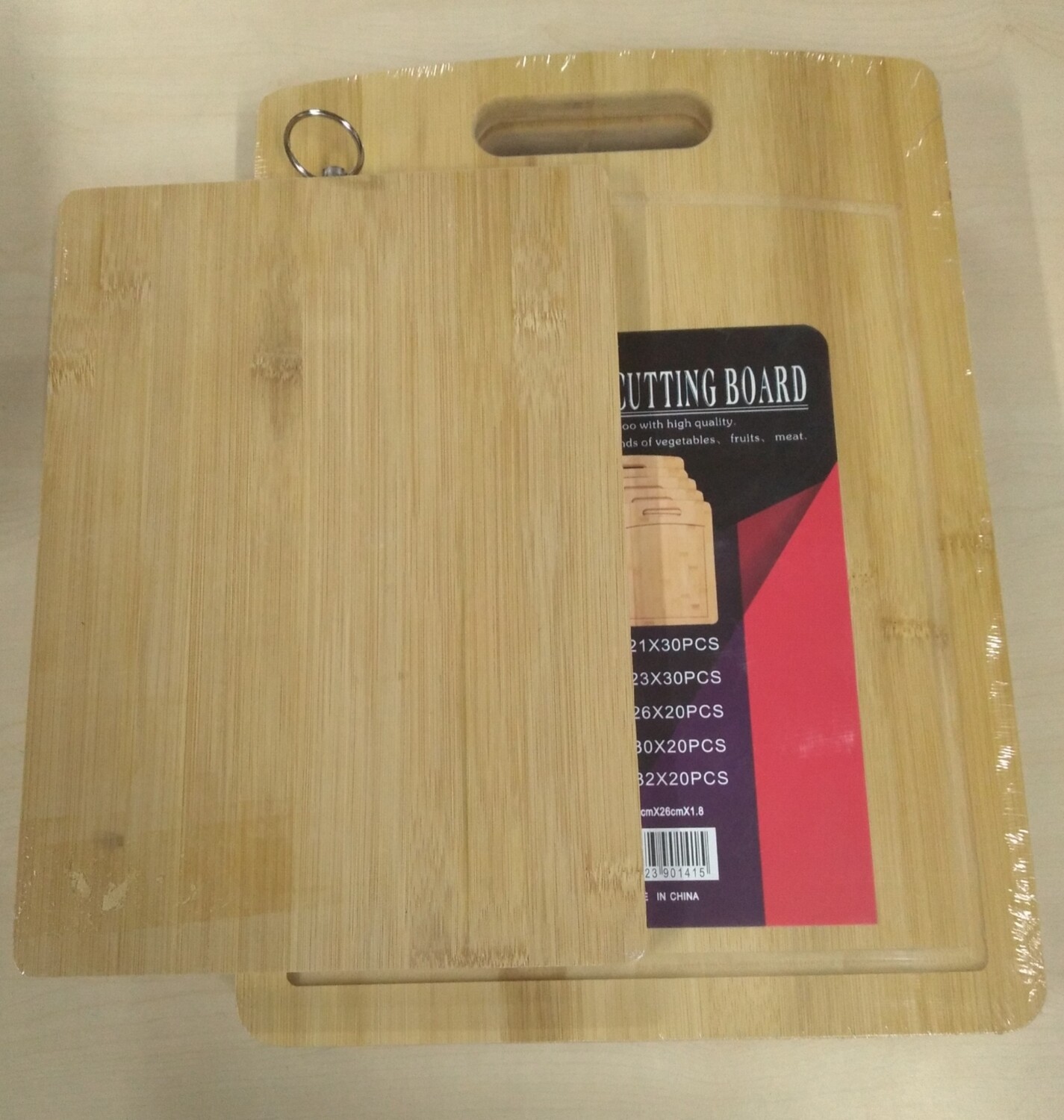 Bamboo chopping board set large size 26x36CM & Small size 20x28CM