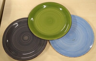 KitchenPro Spiral Ceramic dinner plate set of 6 10inch