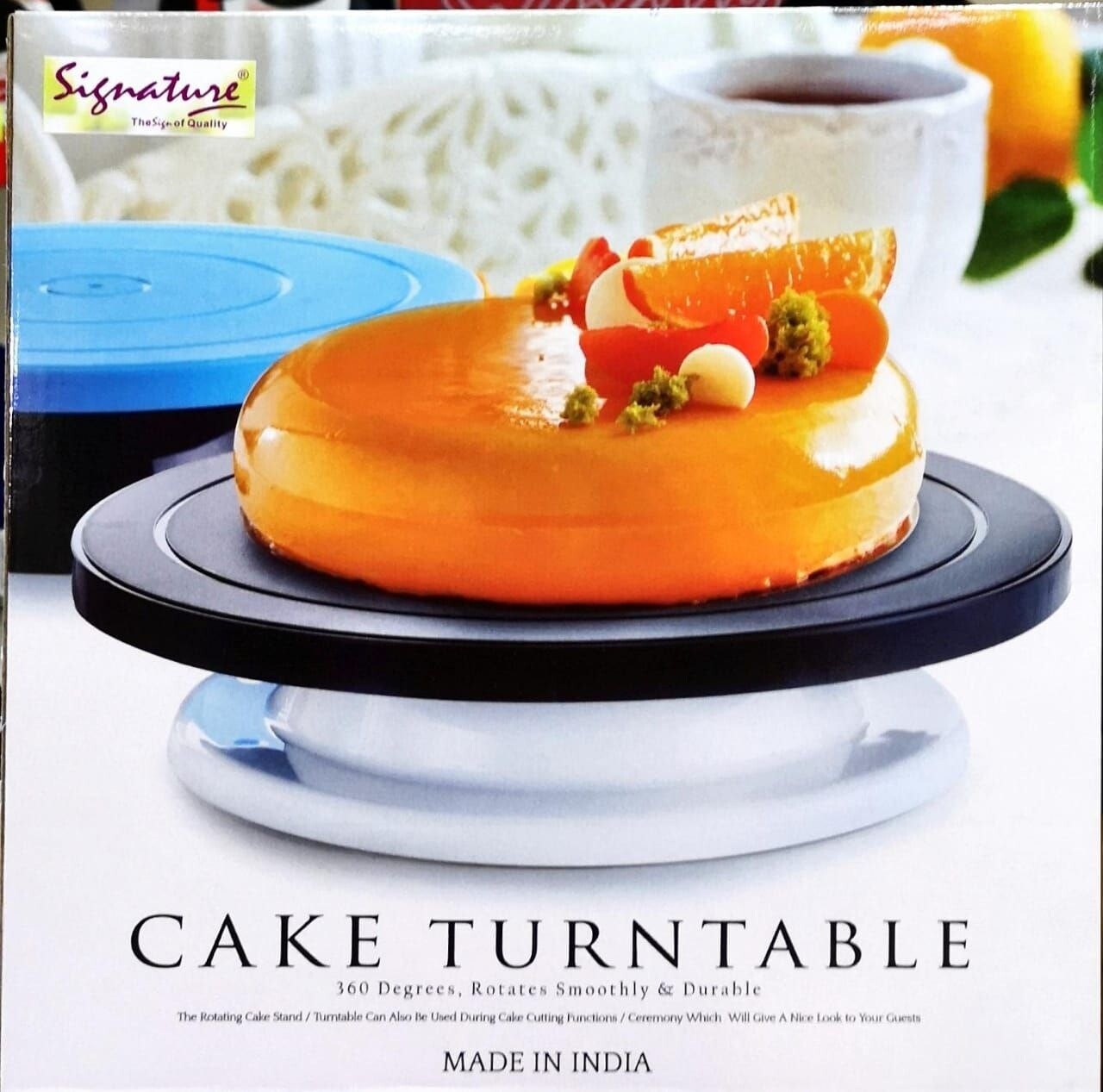 Signature cake turn table 28cm rotates 360 smoothly