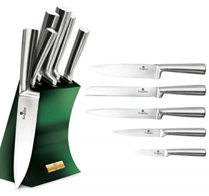 Edenberg EB-11008 6pcs Knife Set, SS Stand In Color DK.Green