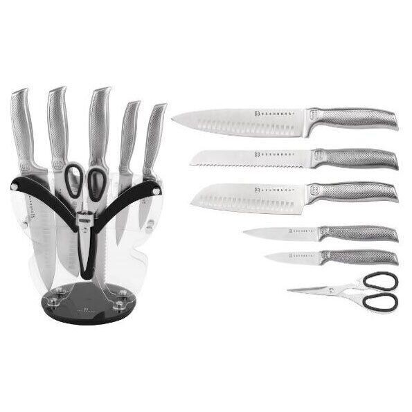 Edenberg 7pcs Knife Set No Color, Butterfly Acrylic Stand EB-11024