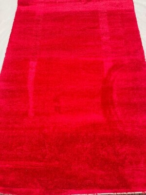Shaggy fluffy large livingroom red carpet size 7x10 No9
