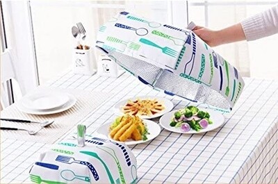 Reusable Food cover aluminum foil thermo lining. 35x40cm
