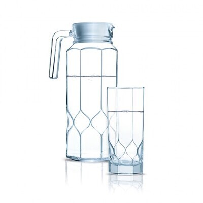 Luminarc 7-Piece Water Set Octime Diamond (1 Jug + 6 Glasses) Gift Set