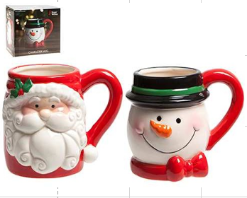 Christmas Santa Claus printed mugs in color
