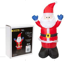 Christmas inflatable Santa white with color label 120cm