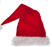 Christmas velvet santa Hat 23" #520024