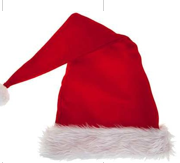 Christmas velvet santa Hat 23&quot; #520024