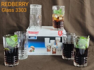 Redberry water juice glass 6pcs set #3303