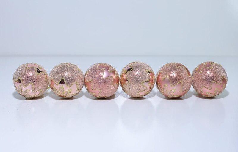 Christmas balls GOLD 7CM 6pcs XM65