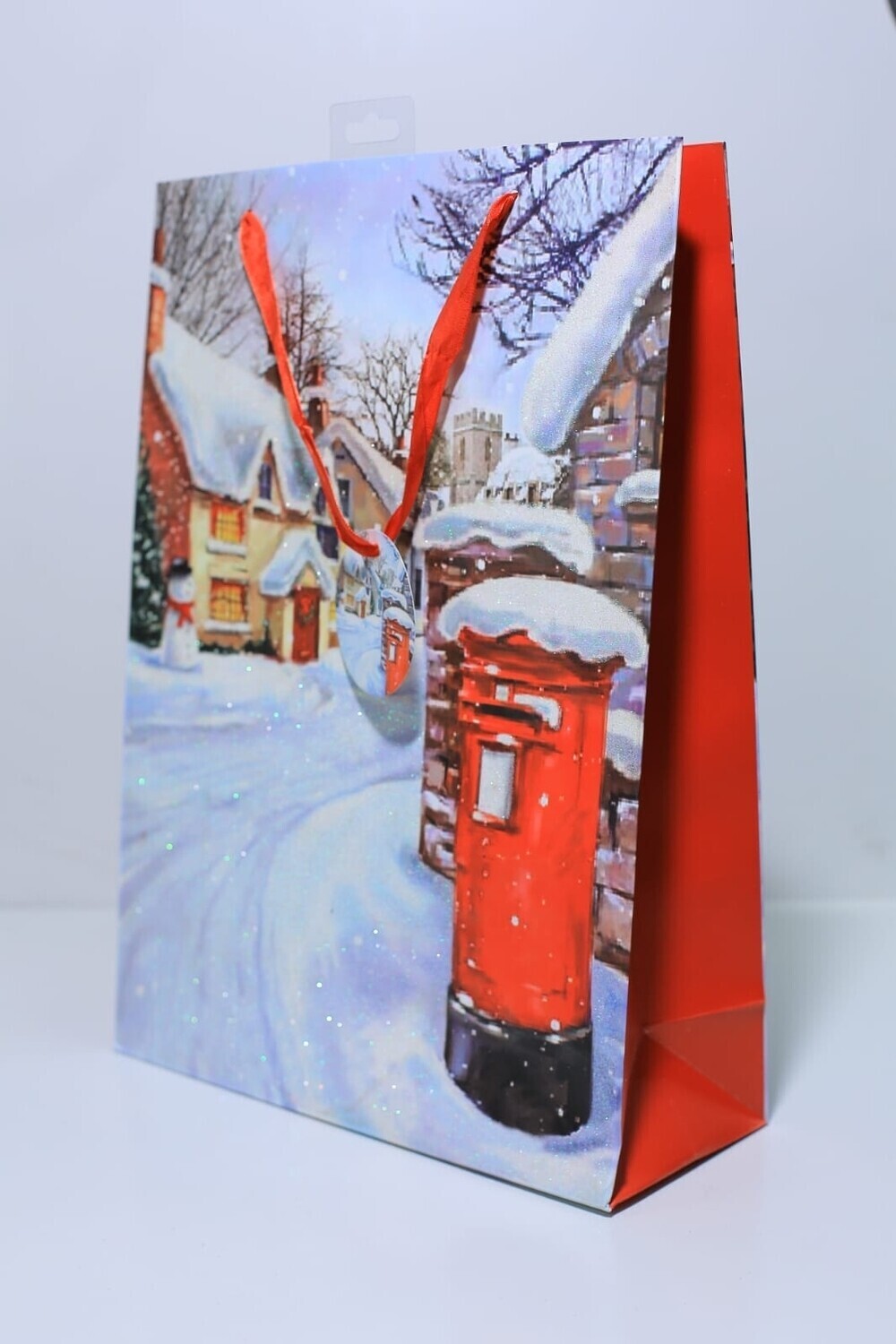 Christmas LARGE ASSORTED TRADITIONAL SCENE DESIGN GIFT BAGS set of 3pcs wholesale price