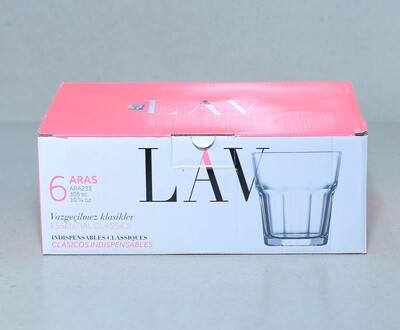 LAV ARAS Water/Juice Tumbler 6pcs Glass Set