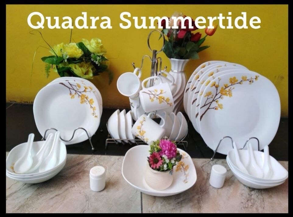 Quadra 39pcs opal dinner set blue summertide
