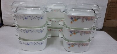 Redberry 3pcs 1.5L rectangular heat resistant glass casserole set