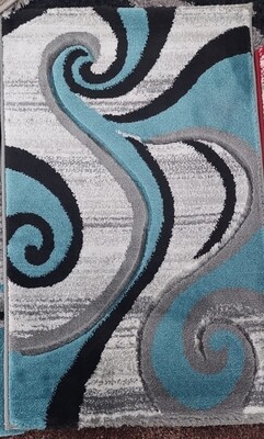 Safari Paris door mat 50x80cm #5 pattern blue  grey waves