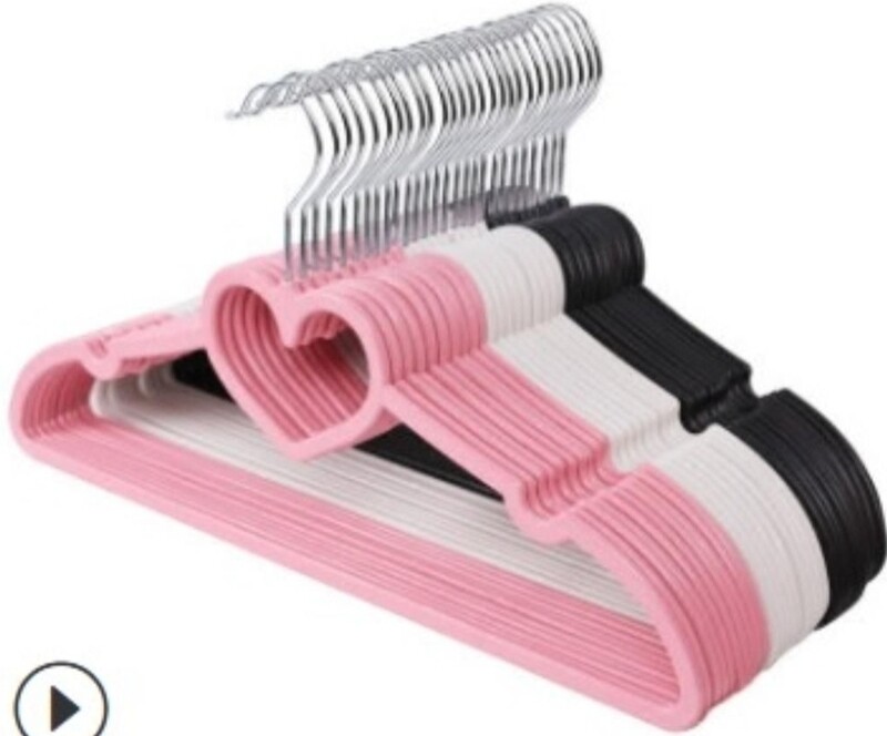 Colourful Clothes hangers steel &amp; plastic 10pcs set