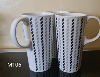 Big flowered Mugs set of 3 M106 450ml