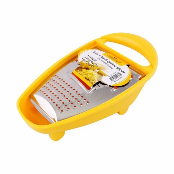 Grater 3 in1 Multipurpose bowl Grater, Shredder cheese grater-14.5*26.5cm  #CT-373