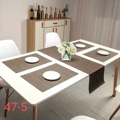 Table Mats and Table  Runner 135cm and 4 table mats set 43*30cm #p6546 placemats
