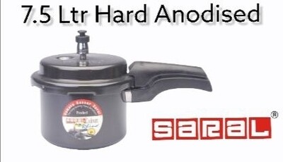 Saral Hard Anodised Pressure Cooker 7.5L: Quick, Efficient, and Durable Cooking Marvel