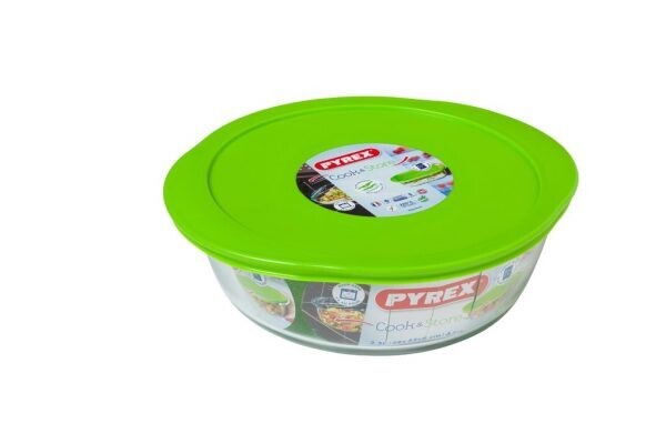 Pyrex Cook & Store Round Glass Dish +LID 26cm 2.3L
