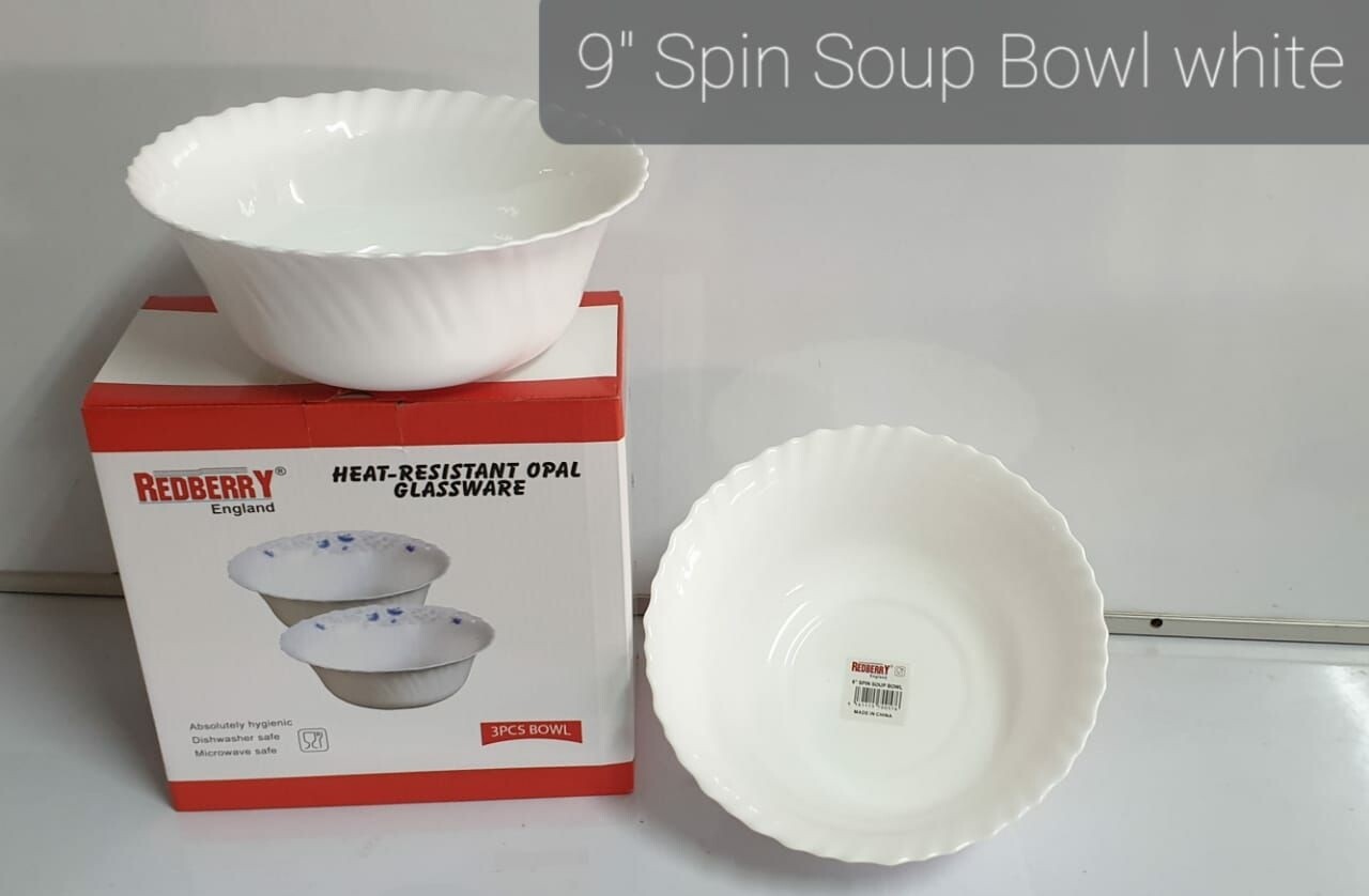 Redberry 9&quot;inch spin soup bowl serving bowl 3pcs set