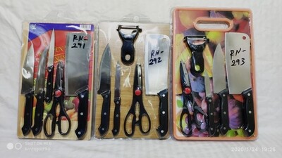 Rashnik 6 pieces kitchen set/knife, set of knife, scissors with a chopping board RN292 Rashnik 6 pieces kitchen set/knife, set of knife, scissors with a chopping board RN292