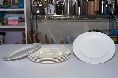 Hotel Quality Ceramic white dinner plates 6pcs 10.5&quot; saida
