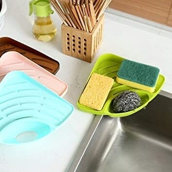 Sink top triangle silicon pad organizer