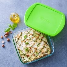 Pyrex Cook & Store Square Glass Dish +LID 2.2L 25X22X7cm Pyrex Cook & Store Square Glass Dish +LID 2.2L 25X22X7cm