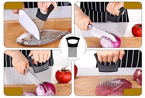 multipurpose stainless steel comb-like food slice assistant