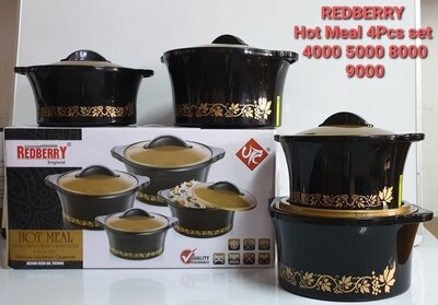 Redberry HOTMEAL 4pcs hot pots set. XLARGE 4000ml 5000ml 8000ml 9000ml Redberry HOTMEAL 4pcs hot pots set. XLARGE 4000ml 5000ml 8000ml 9000ml