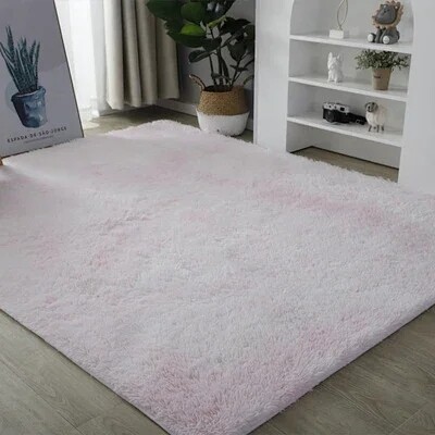 Soft Fluffy living room Rug Carpet (160*230cm) 5*8 ft PINK