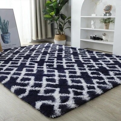 Soft Fluffy living room Rug Carpet (160*230cm) 5*8 ft