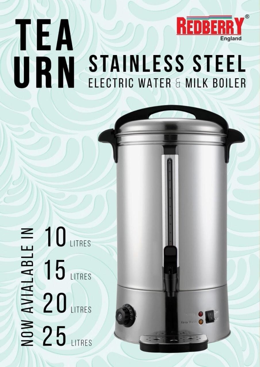 Redberry Tea Urn electric water u0026 milk boiler 10L