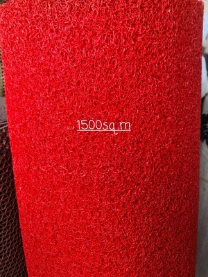 Red PVC heavy duty outdoor carpet runner per Sqm