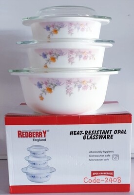 Redberry Opal round Casserole set of 3 CODE 2408
