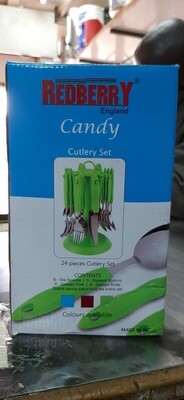 Redberry candy 24pcs cutlery set