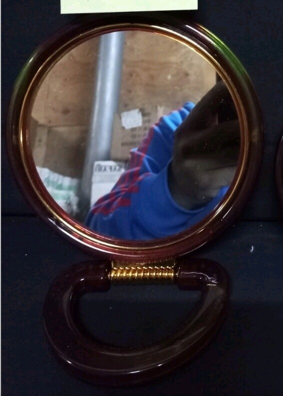 PARIS folding hand mirror with stand 18cmx12cm no. 230898