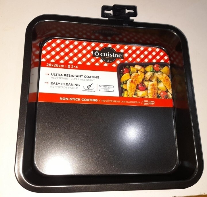 Square baking pan non stick 26x26cm Ocuisine Bake pan