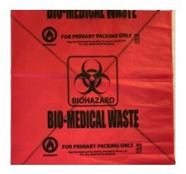 Red Biomedical Waste Bag Size-50*65 Garbage bag Pack Of 25