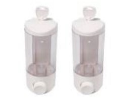 SOAP DISPENSER, WHITE AND CLEAR, IN COLORED GIFT BOX