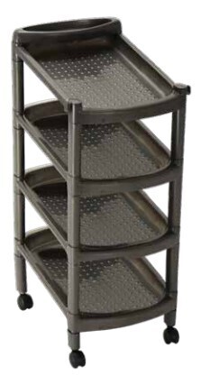 Kenpoly Shoe Rack - Hardy Plastic Single Four Stack with Wheels(8 ...