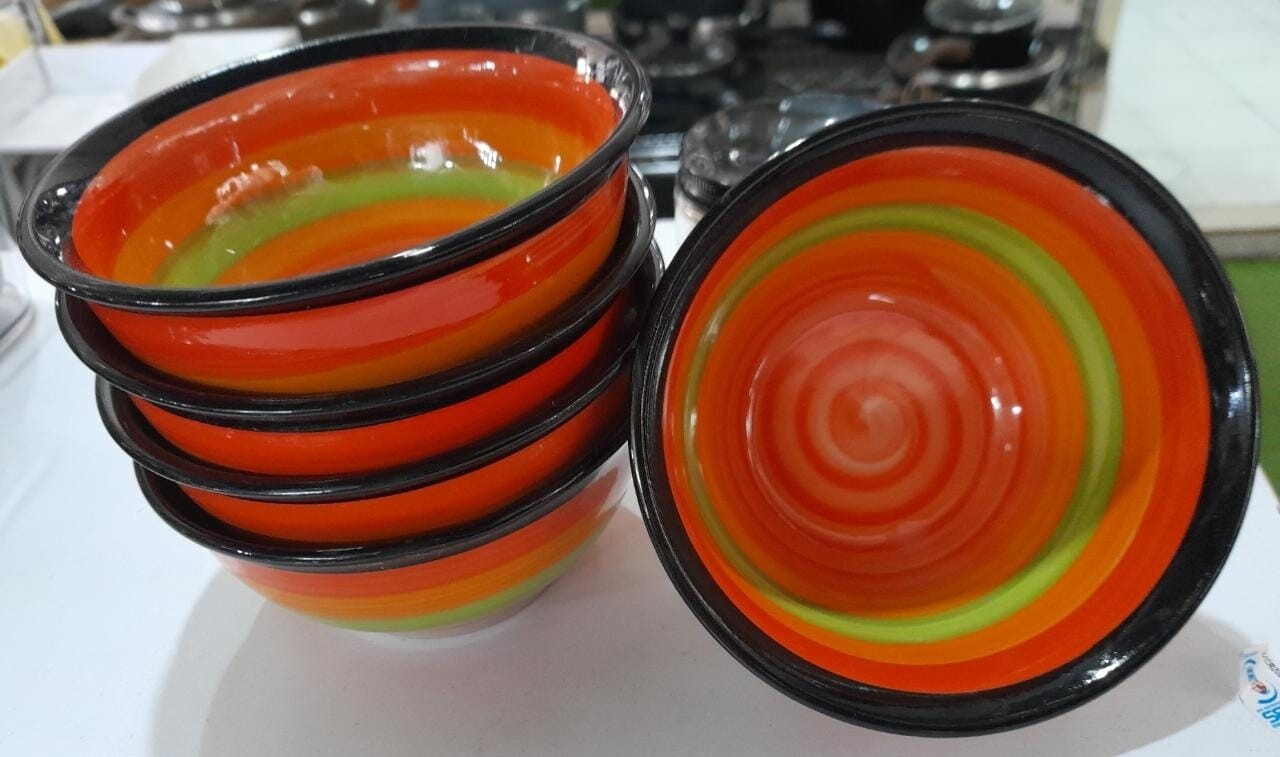 Ceramic 6 pcs double coloured bowl #5