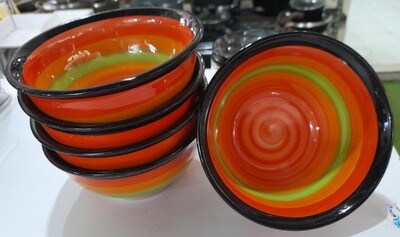 6 pcs double coloured bowl #5