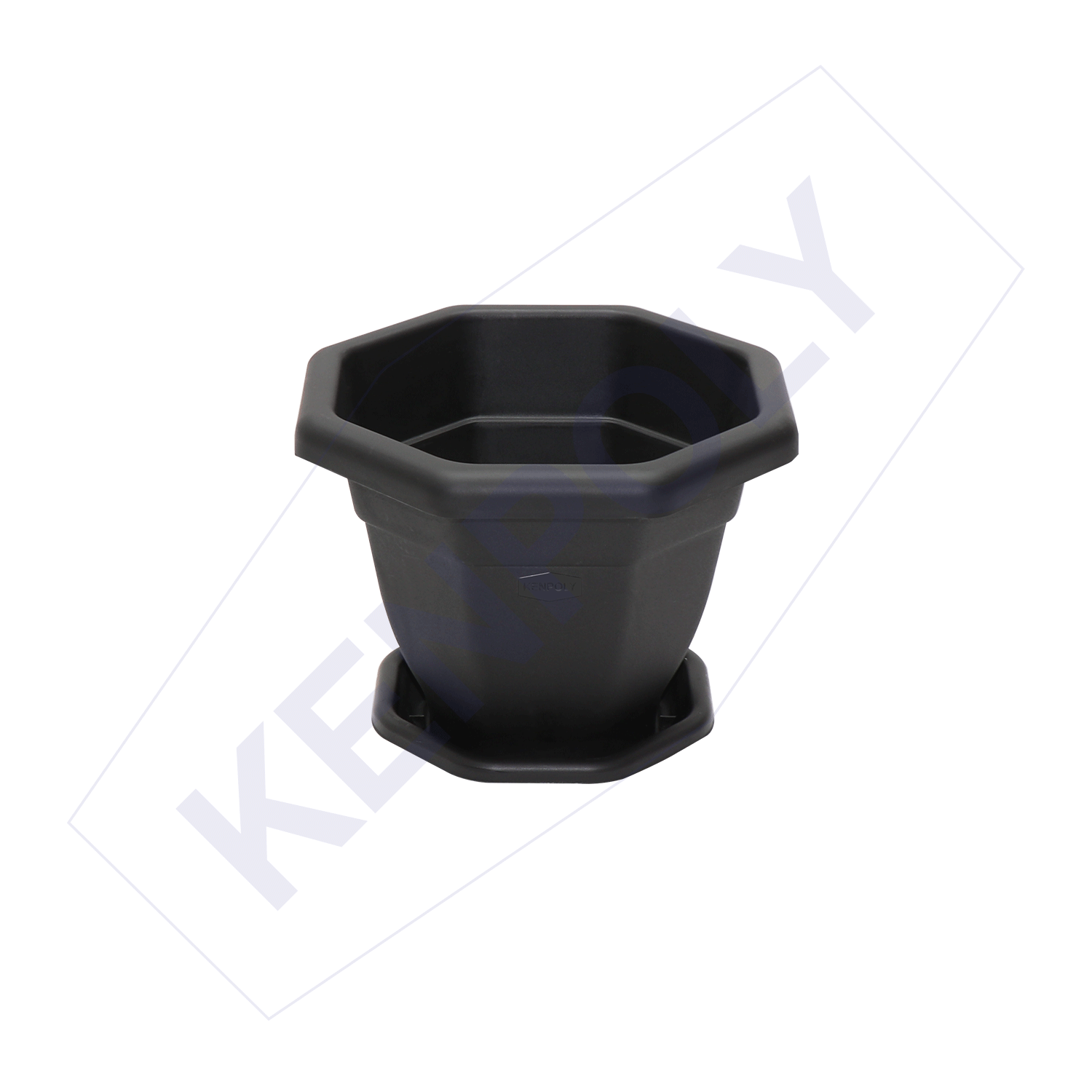Kenpoly Flower Pot - Planter 1 with Dish H200 x Dia268 mm 4ltrs